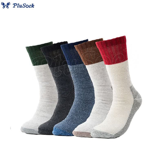 Plusock Plus Size Walking Cosy Crew Socks(5 Pairs)