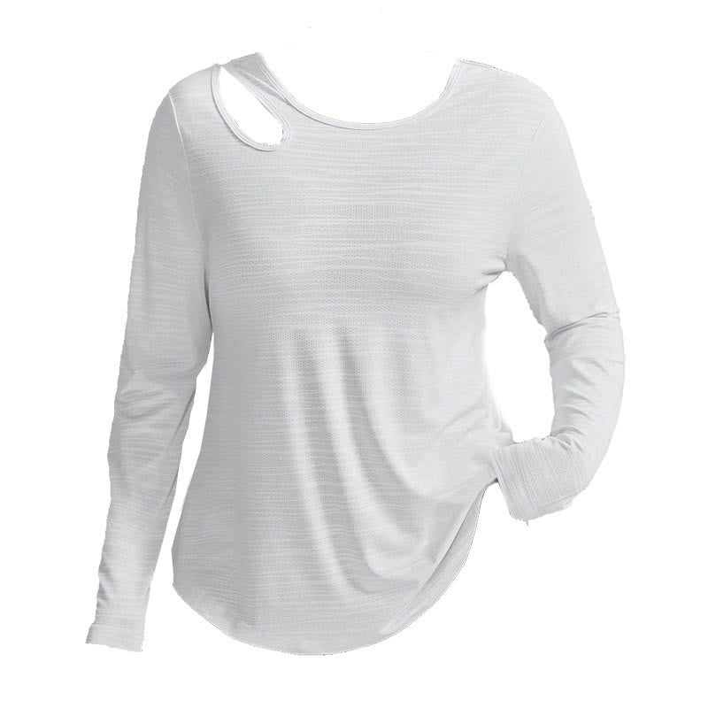 Plusock Plus Size Loose Long Sleeve Sports Shirt - image 2