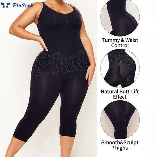 Plusock Plus Size Seamless One-piece Bodysuit
