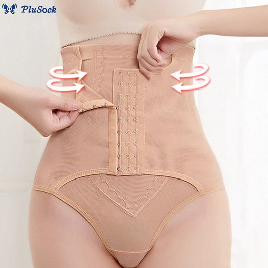 Plusock Plus Size Tummy Control High Waist Shapewear Thong