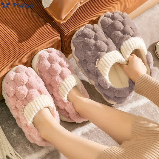 Plusock Plus Size Plush Square Slippers