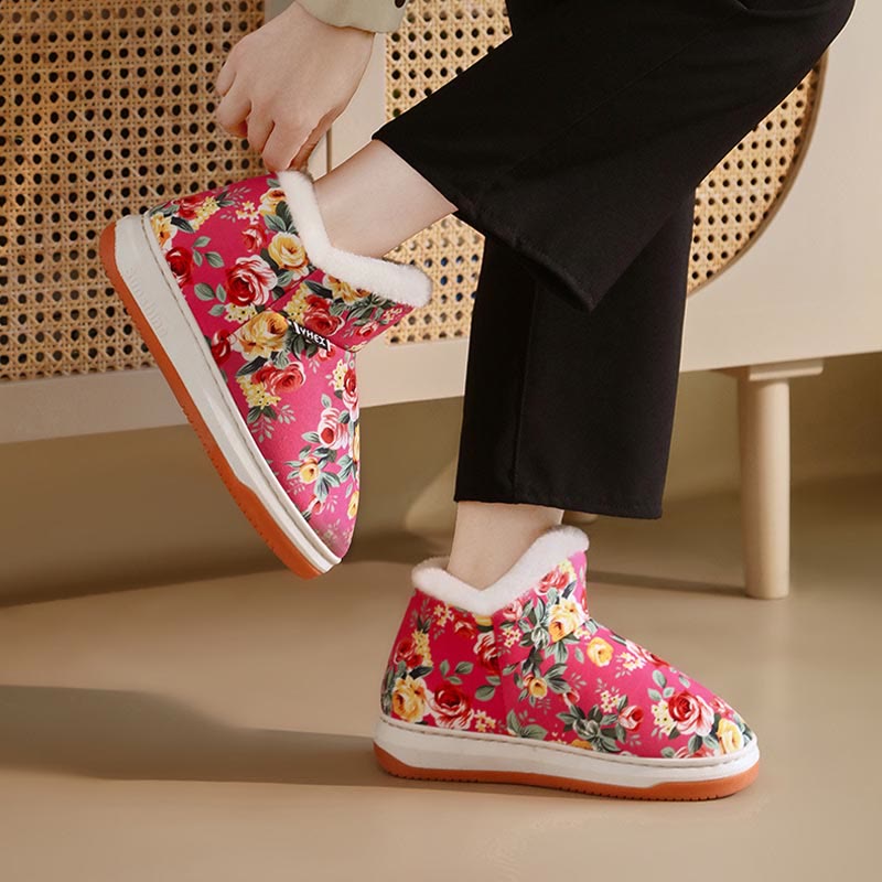 Plus Size Elegant flowers Slippers - image 1