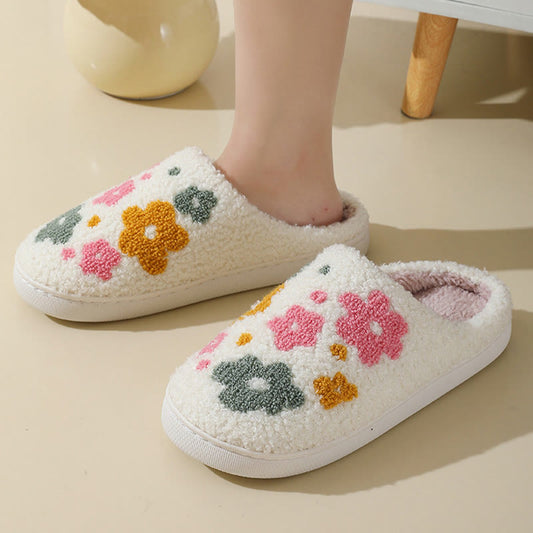 Plusock Plus Size Adorable vibrant blooms Slippers