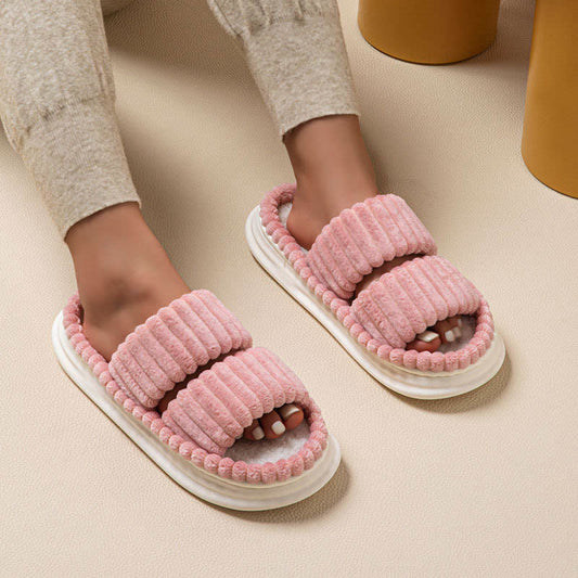 Plusock Plus Size Comfortable Pleated Slippers
