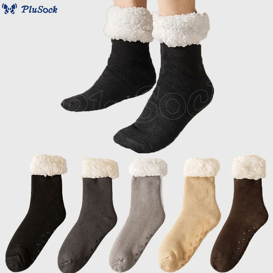 Plusock Plus Size Extra Thick Slipper Socks(3 Pairs)