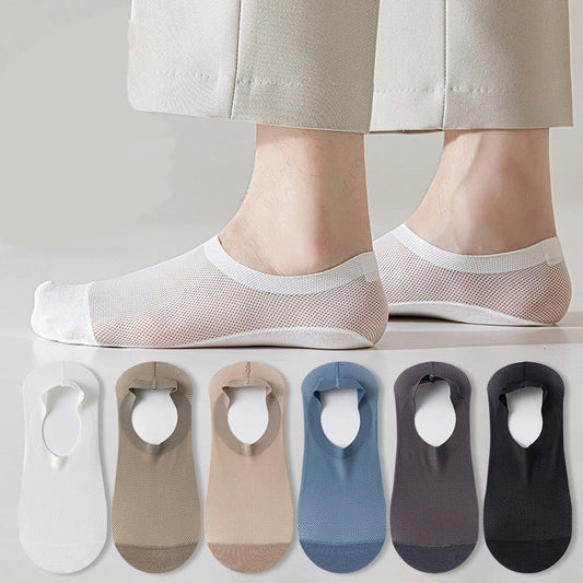 Plusock Plus Size Cool Mesh No Show Socks(6 Pairs)