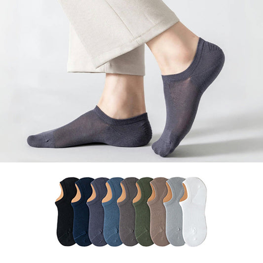 Plusock Plus Size Mesh Soft Cotton No Show Socks(5 Pairs)