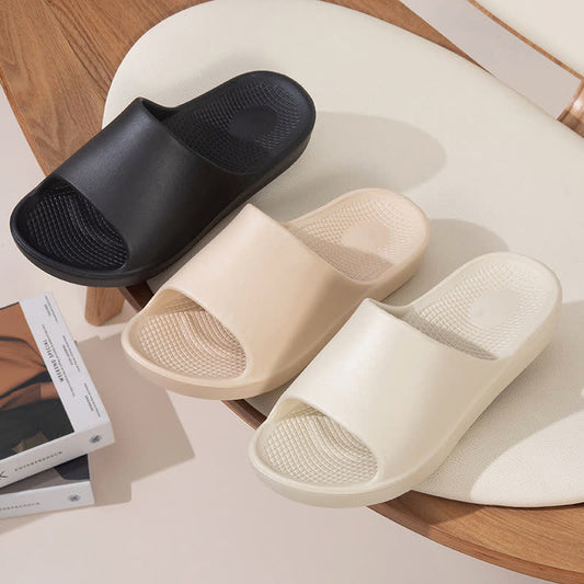 Plusock Solid Color Thick Sole Home EVA Slides