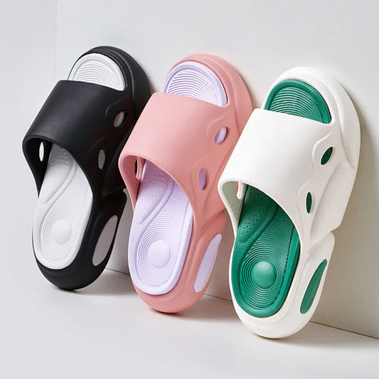 Plusock Color Block Arch Support Non-Slip Home Slides