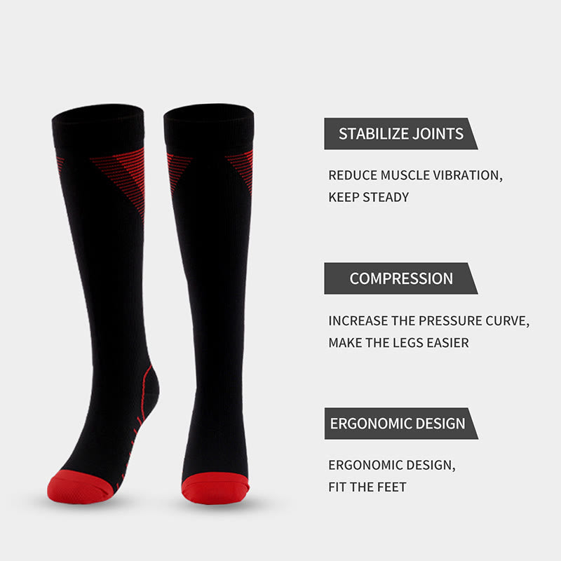 Stripes V Shaped Compression Socks(5 Pairs)