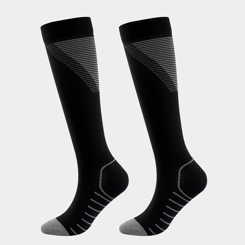 Stripes V Shaped Compression Socks(5 Pairs)