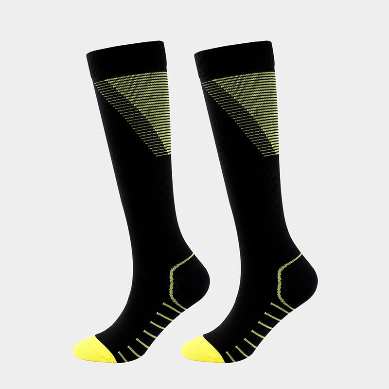Stripes V Shaped Compression Socks(5 Pairs)