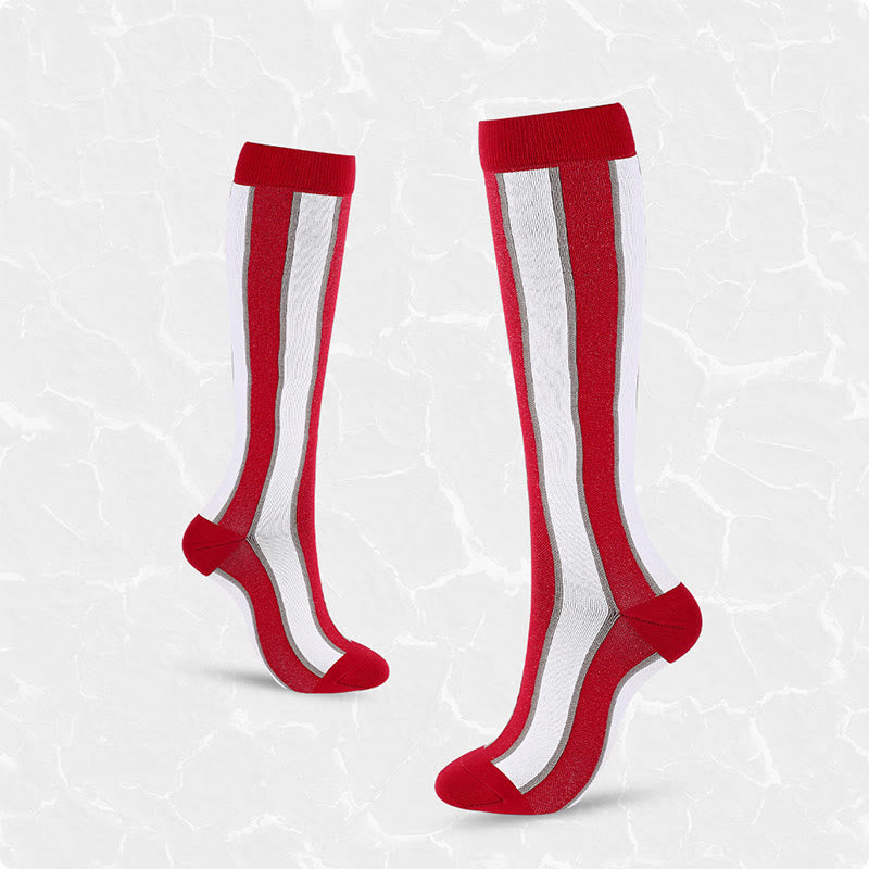 Wide Stripes Compression Socks(4 Pairs)