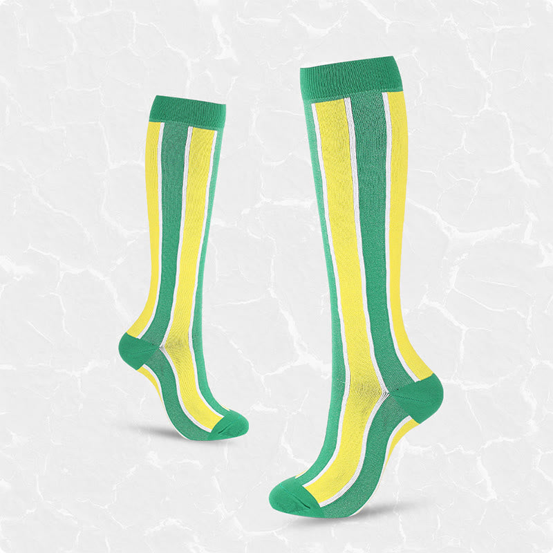 Wide Stripes Compression Socks(4 Pairs)