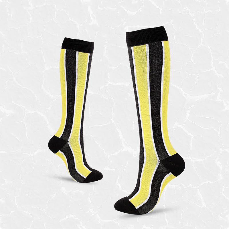 Wide Stripes Compression Socks(4 Pairs)