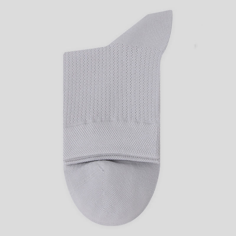 Solid Color Cotton Mesh Quarter Socks(7 Pairs)