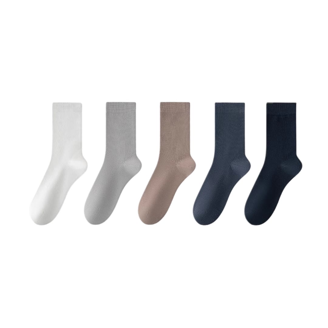 Plus Size Stylish Cotton Quarter Socks(5 Pairs)