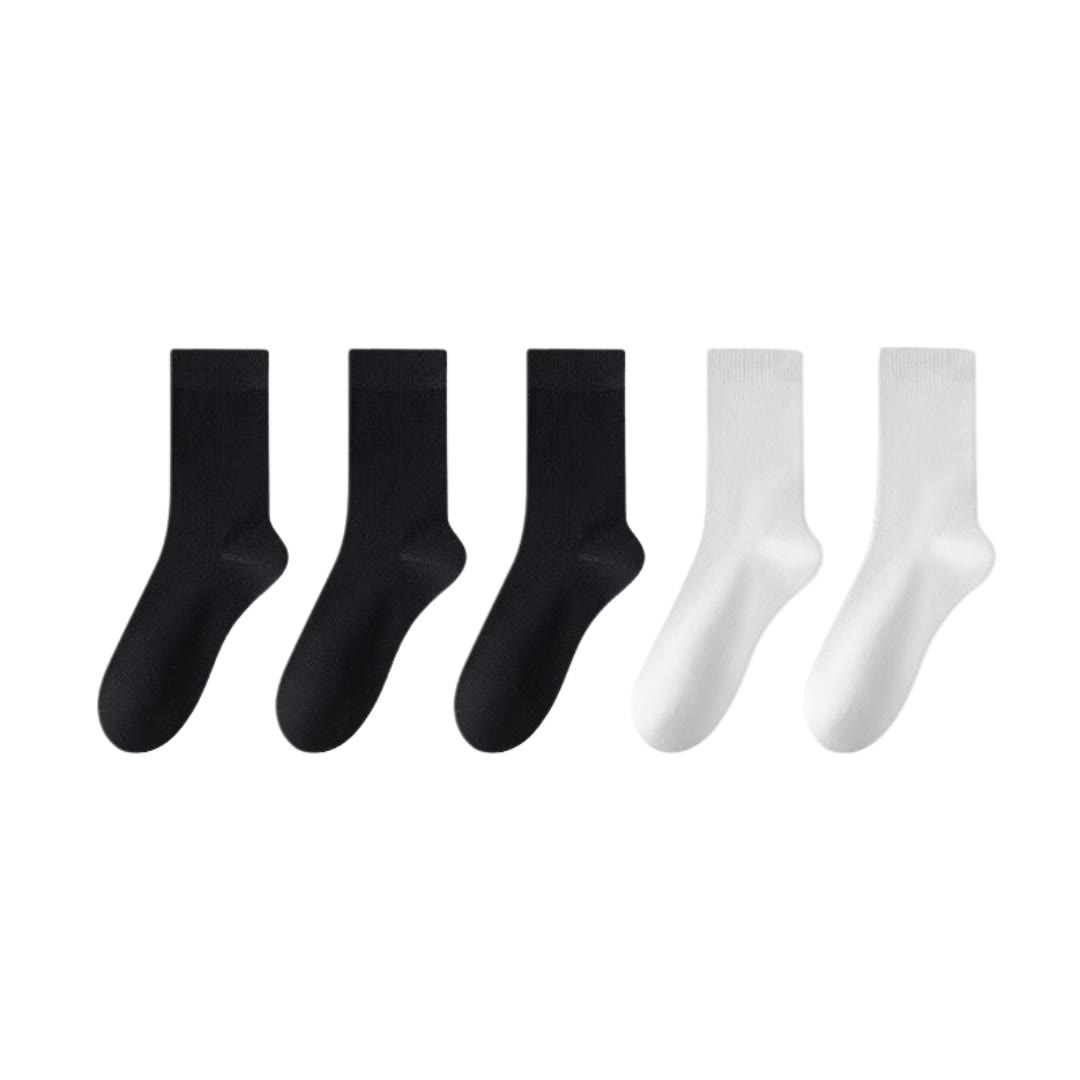Plus Size Stylish Cotton Quarter Socks(5 Pairs)