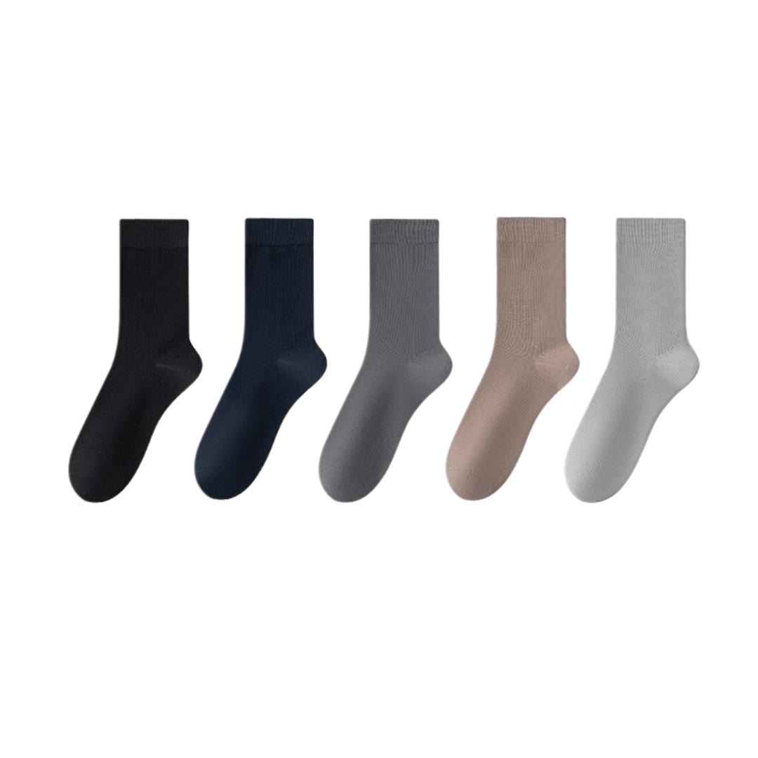 Plus Size Stylish Cotton Quarter Socks(5 Pairs)