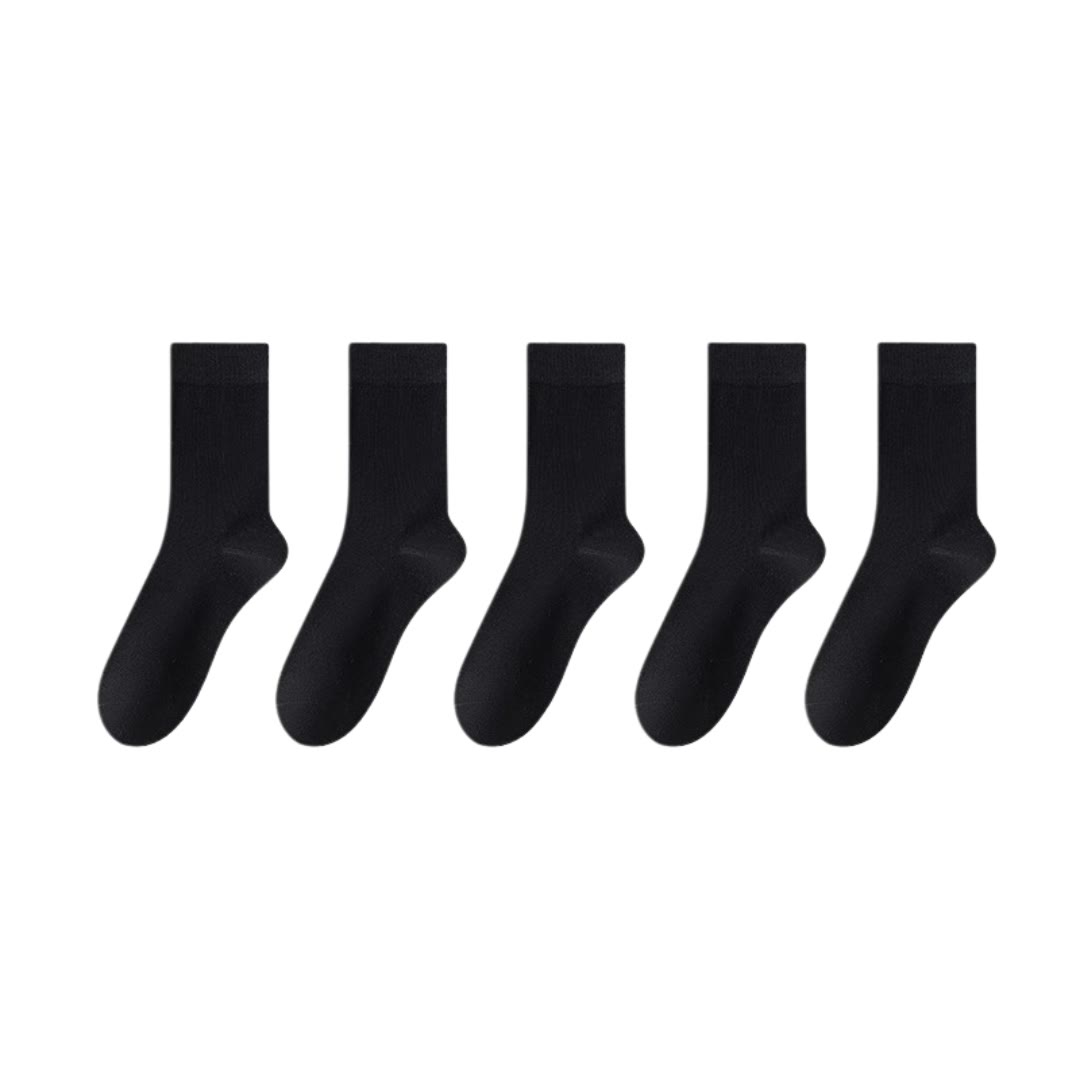 Plus Size Stylish Cotton Quarter Socks(5 Pairs)