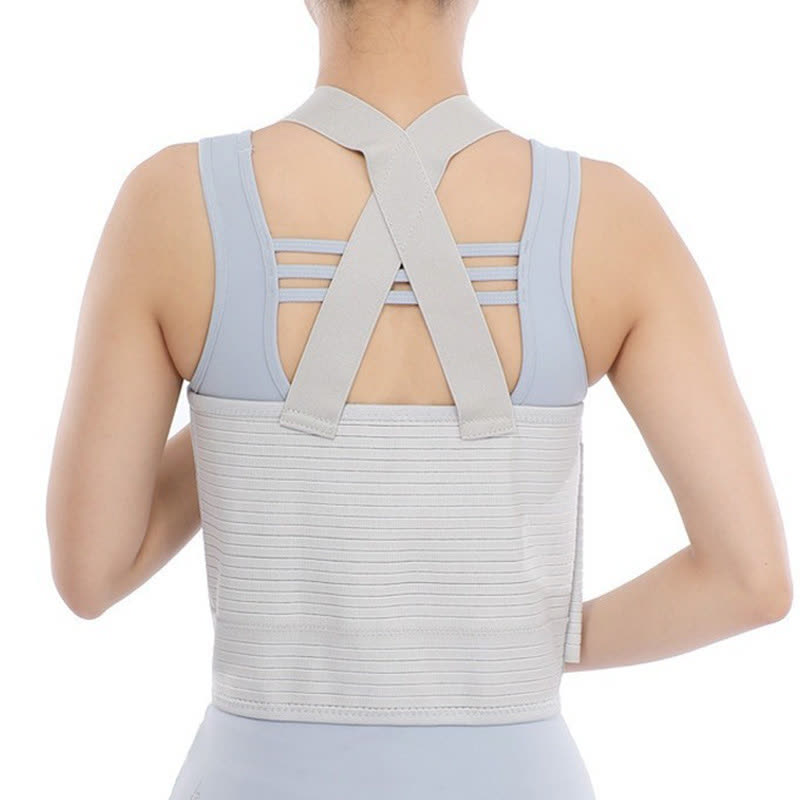 Gray Adjustable Rib Fixation Brace