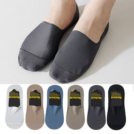 Plusock Plus Size Classic Waffle No Show Socks(6 Pairs)