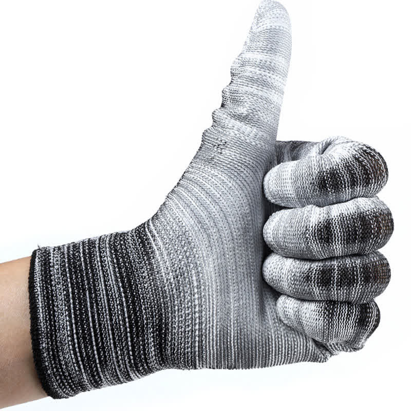 Striped Wear-resistant Non-slip Protective Work Gloves(24 Pairs)