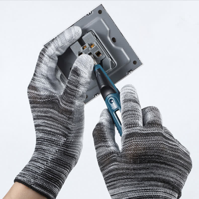 Striped Wear-resistant Non-slip Protective Work Gloves(24 Pairs)