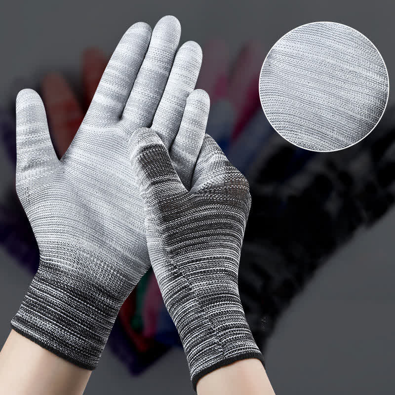 Striped Wear-resistant Non-slip Protective Work Gloves(24 Pairs)