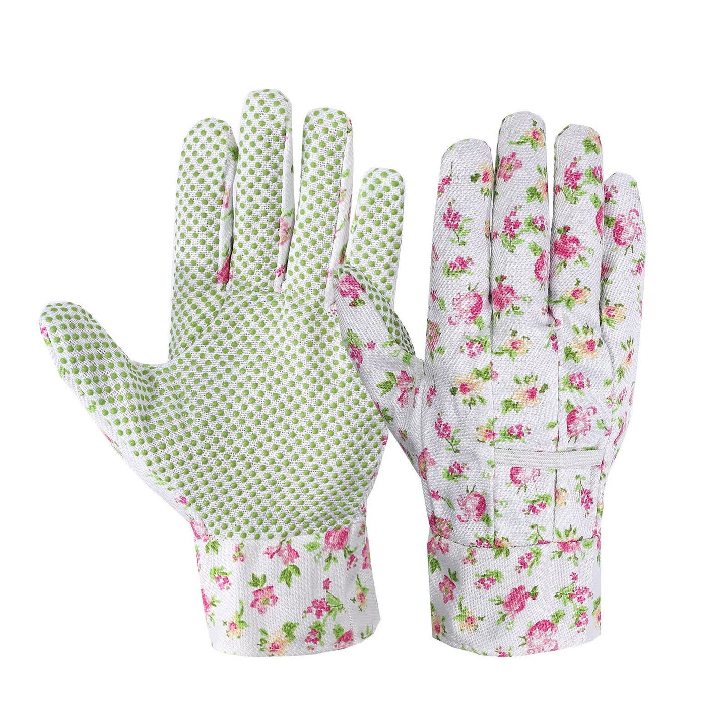 Elegant Floral Print Garden Gloves(3 Pairs)