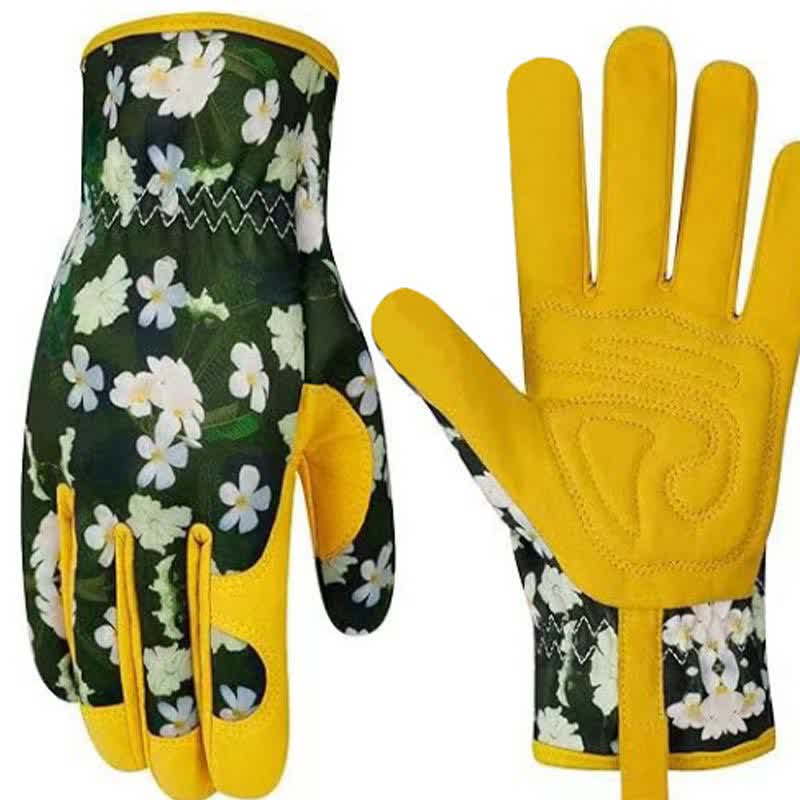 Vibrant Floral Print Garden Gloves