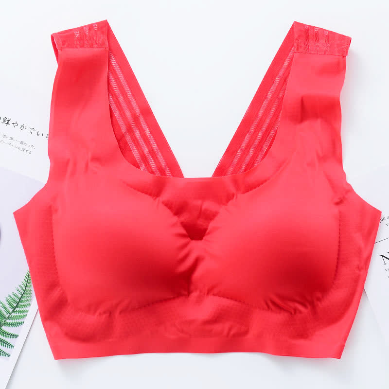 Plus Size Seamless Wireless Bra with Back Beauty Design