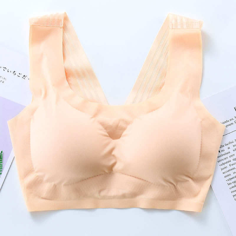 Plus Size Seamless Wireless Bra with Back Beauty Design