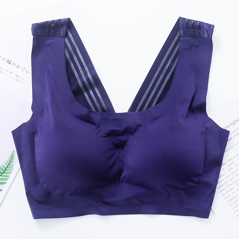 Plus Size Seamless Wireless Bra with Back Beauty Design