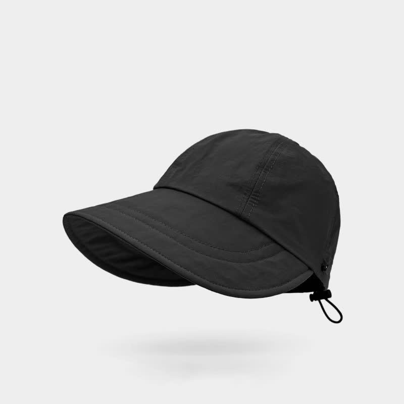 Solid Color Wide Brim Sun Baseball Cap