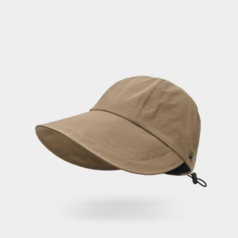 Solid Color Wide Brim Sun Baseball Cap