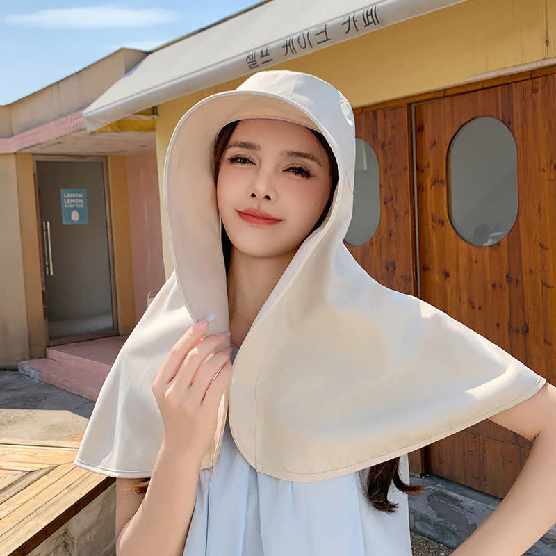 Large Brimmed Shawl One Piece Sun Hat