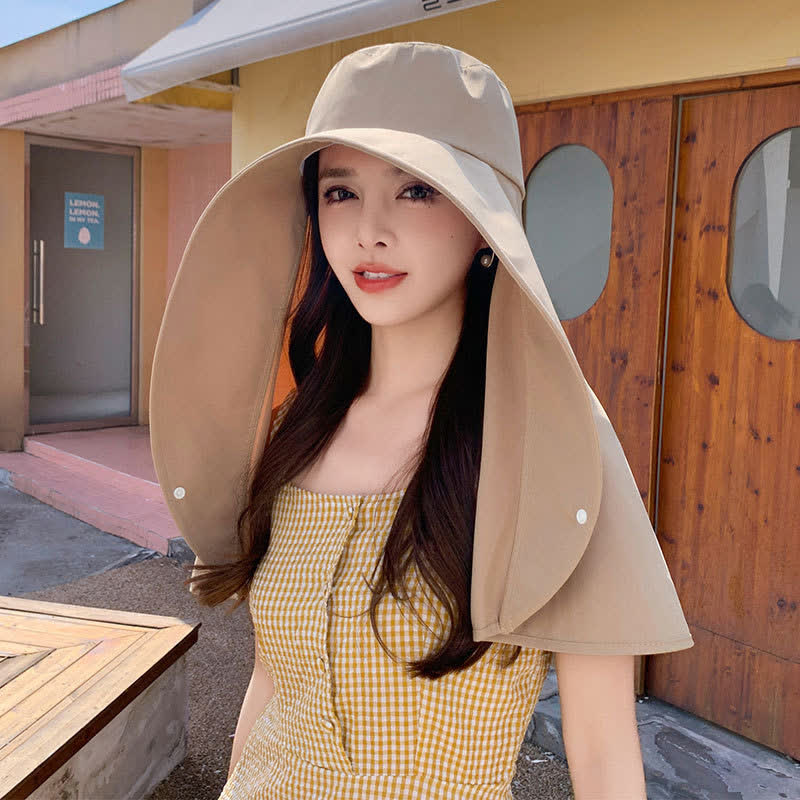 Large Brimmed Shawl One Piece Sun Hat
