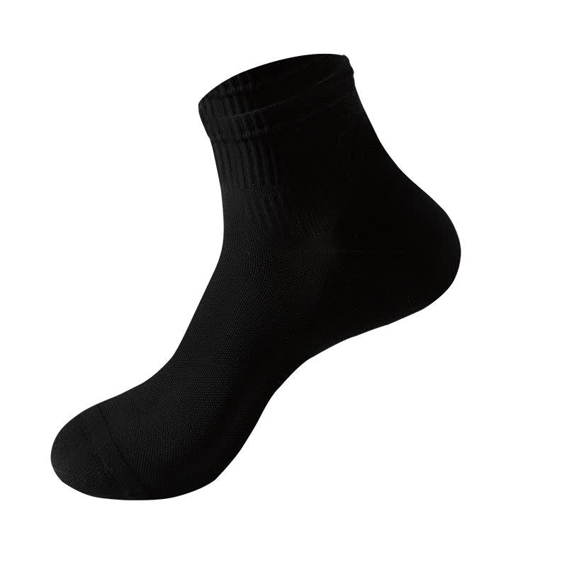 Solid Color Breathable Sports Ankle Compression Socks(5 Pairs)