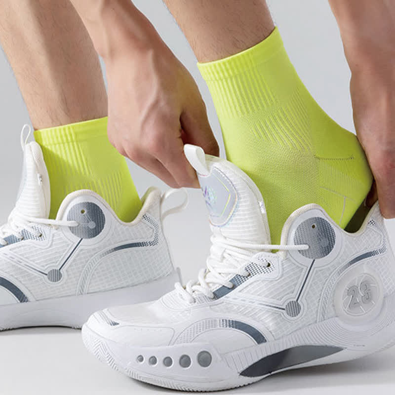 Solid Color Breathable Sports Ankle Compression Socks(5 Pairs)