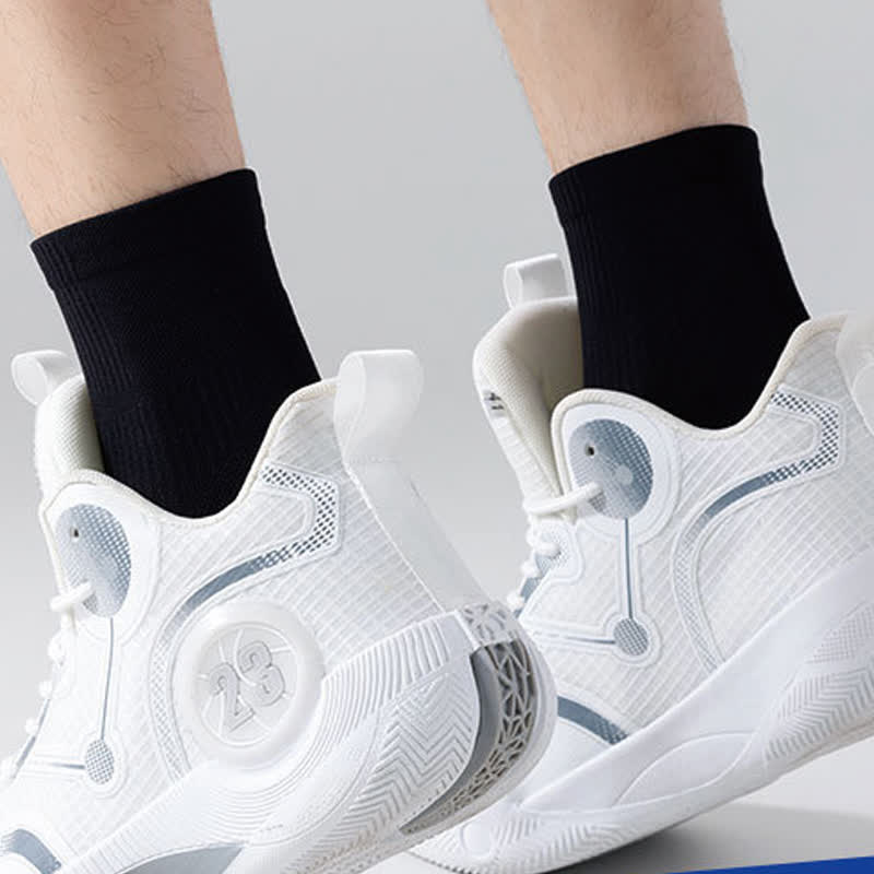 Solid Color Breathable Sports Ankle Compression Socks(5 Pairs)