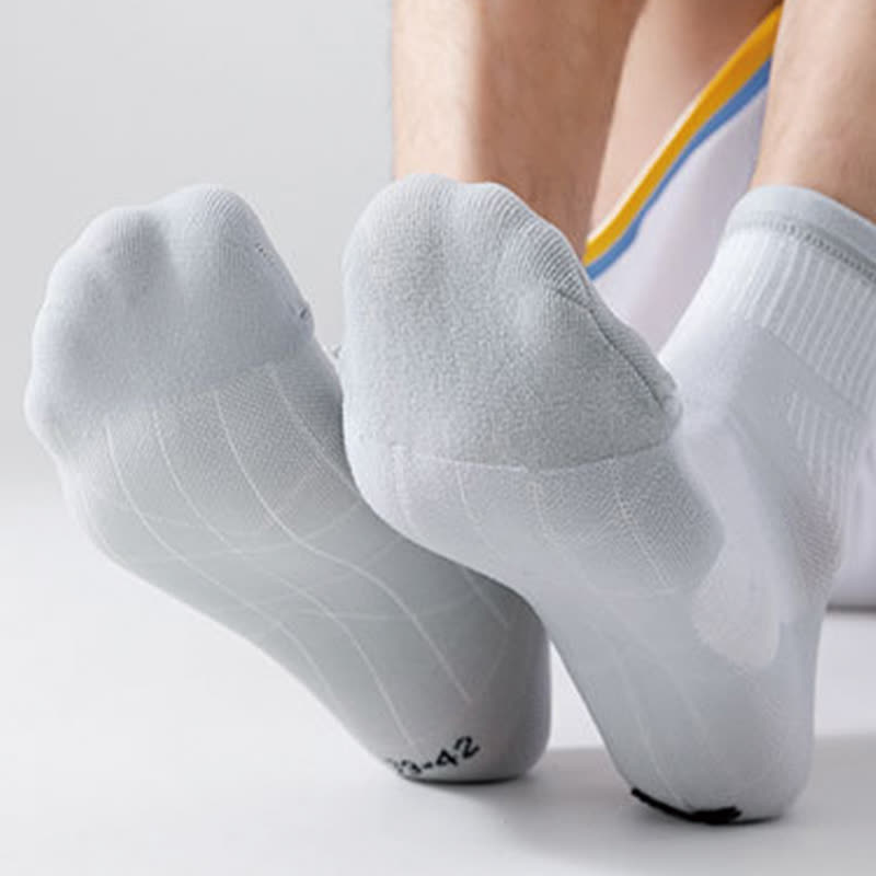 Solid Color Breathable Sports Ankle Compression Socks(5 Pairs)