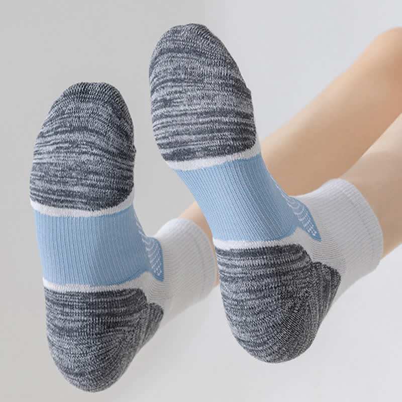 Color-Blocking Breathable Sports Ankle Compression Socks(5 Pairs)