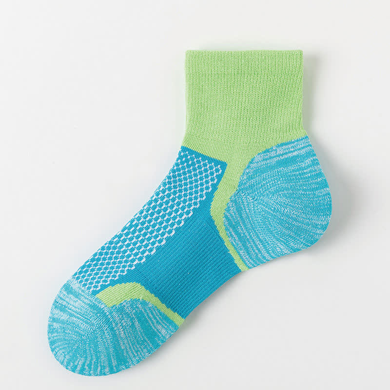 Color-Blocking Breathable Sports Ankle Compression Socks(5 Pairs)
