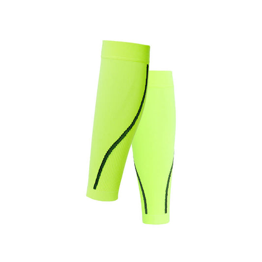 Plusock Fluorescent Green Striped Calf Sleeves
