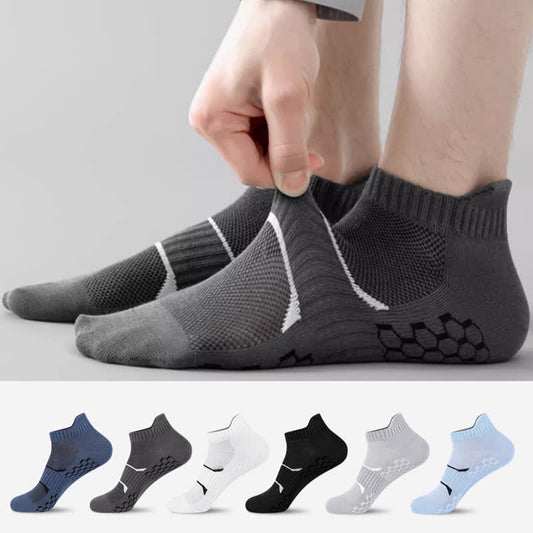 Plusock Thin Solid Color Breathable Sweat Absorbent Socks(6 Pairs)