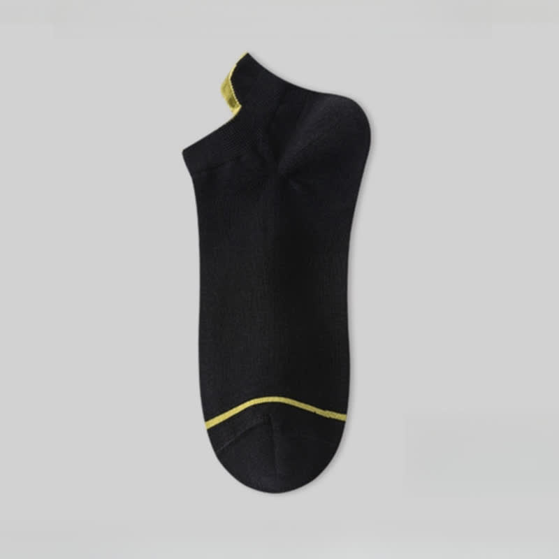 Plusock Solid Color Cotton Thin Absorbent Socks(5 Pairs)