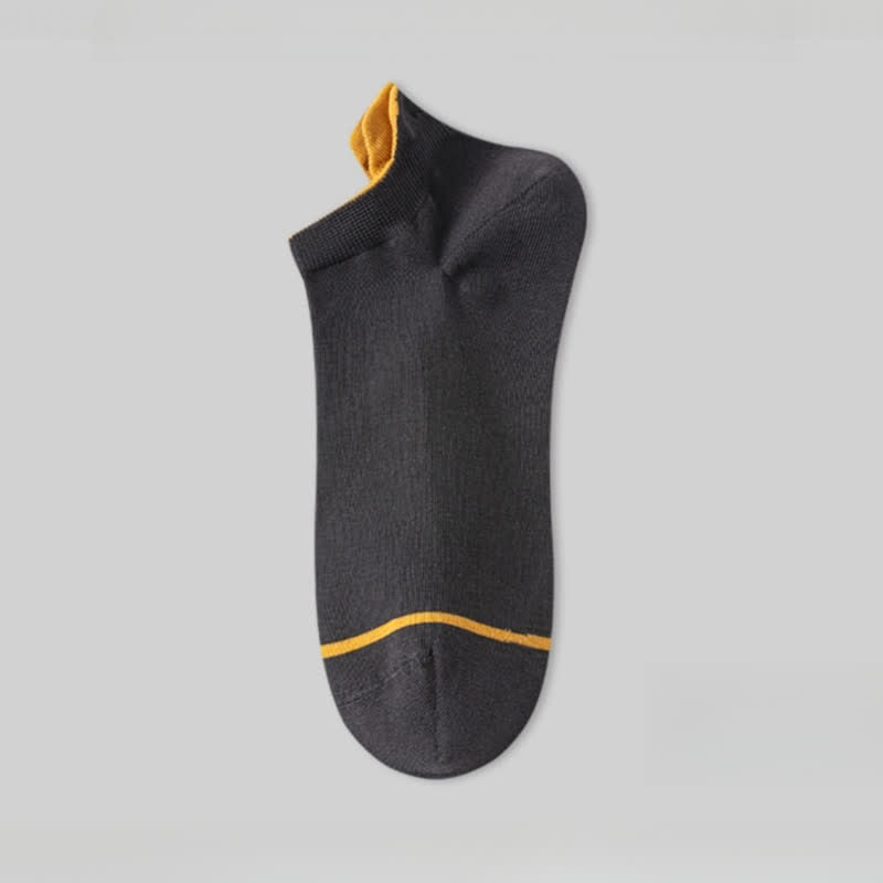 Plusock Solid Color Cotton Thin Absorbent Socks(5 Pairs)