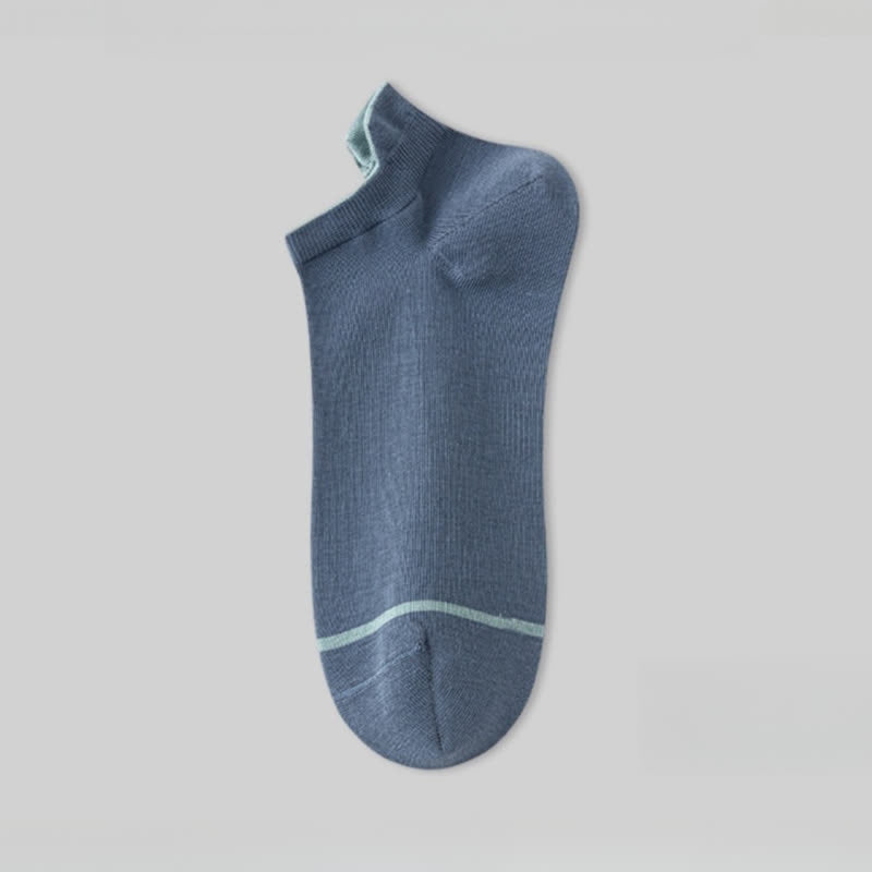 Plusock Solid Color Cotton Thin Absorbent Socks(5 Pairs)