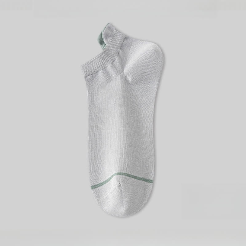 Plusock Solid Color Cotton Thin Absorbent Socks(5 Pairs)